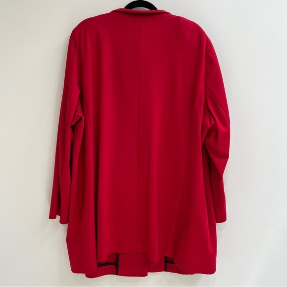 Ulla Popken red stretch blazer two button plus size 26 - Picture 2 of 8